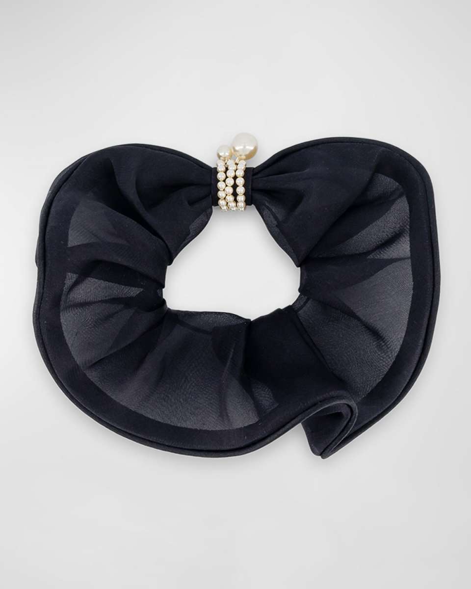 Pearly Silk Scrunchie